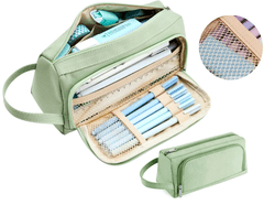 Camerazar Večfunkcijski pencil case TUBA ORGANISER, zeleni poliestr, 22x9x9 cm