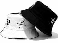 Camerazar Graffiti Klobuk BUCKET HAT, Univerzalna Velikost, Poliester in Bombaž, Črno-bela Barva