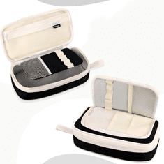Camerazar Večfunkcijski prostoren organizator za svinčnike, črn, poliester, 21,5x11x6 cm