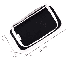 Camerazar Večfunkcijski prostoren organizator za svinčnike, črn, poliester, 21,5x11x6 cm