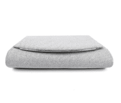 Camerazar Elegantna večerna torbica preko ramena, srebrni brokatni sintetični material, 24x14x5,5 cm