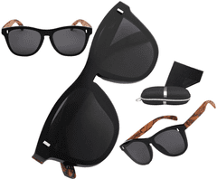 Camerazar Moške polarizirane športne očala z bambusovimi lečami, črne, UV filter 400 kat. 3