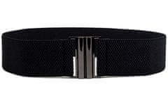 Camerazar Elastični ženski pas, črn, sintetični material, 60-85 cm