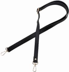 Camerazar Nastavljiv trak za torbico iz ekološke usnje, črna, največja dolžina 120 cm