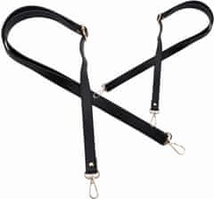 Camerazar Nastavljiv trak za torbico iz ekološke usnje, črna, največja dolžina 120 cm