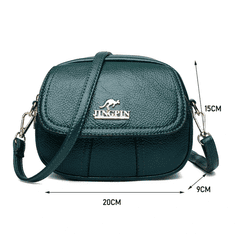 Camerazar Elegantna ženska torba čez ramo iz ekokože, zelena, 20x15x9 cm