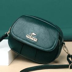 Camerazar Elegantna ženska torba čez ramo iz ekokože, zelena, 20x15x9 cm