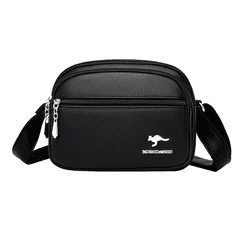 Camerazar Prostrana ženska torba iz trde ekokože z nastavljivim trakom in zlatim okovjem, 22x17x8 cm