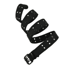 Camerazar Taktični vojaški pas SURVIVAL Unisex, črn, polipropilenski najlon, 120x3,7 cm