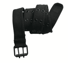 Camerazar Taktični vojaški pas SURVIVAL Unisex, črn, polipropilenski najlon, 120x3,7 cm