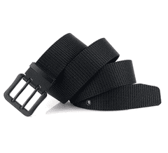 Camerazar Taktični vojaški pas SURVIVAL Unisex, črn, iz polipropilena in najlona, dolžina 120 cm - širina 3,8 cm