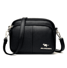 Camerazar Elegantna ženska torba čez ramo iz trde ekokože, z zlatimi okovi, dimenzij 20x14x9 cm