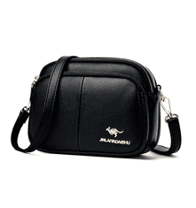 Camerazar Elegantna ženska torba čez ramo iz trde ekokože, z zlatimi okovi, dimenzij 20x14x9 cm