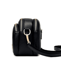 Camerazar Elegantna ženska torba čez ramo iz trde ekokože, z zlatimi okovi, dimenzij 20x14x9 cm