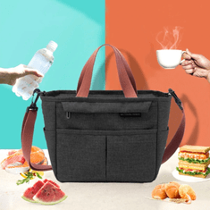Camerazar Termo torba za hrano LUNCH BOX, vodoodporna, 23x20x15 cm, material Oxford
