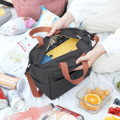 Camerazar Termo torba za hrano LUNCH BOX, vodoodporna, 23x20x15 cm, material Oxford