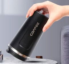 Camerazar Termoska za kavo COFFEE hermetična, kirurška jeklena in trda plastika, 510 ml, 17 cm višina