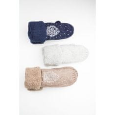 Flamenco Mystique Topli rokavici s kristali in izvezenimi vzorci, bežna, 30 % volna, 70 % akril