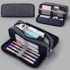 Flamenco Mystique Večnamenski trikomorni pencil case Grafit, 100% poliester, 23 x 8,5 x 6 cm
