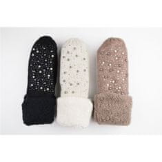 Flamenco Mystique Tople bežne rokavice z biseri in ovčjo kožo, 30% volna in 70% akrila