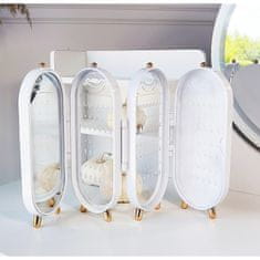 Flamenco Mystique Eleganten Organizator za Nakit v Obliki Škatle, Bela Plastika, 23,5x11,5x6,5 cm
