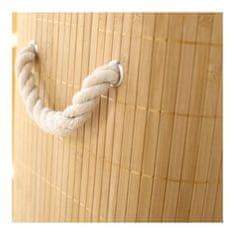 Flamenco Mystique Bambusova košara za perilo s pokrovom, 2 predelka, 100 l, višina 60 cm, širina 52 cm