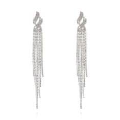 Flamenco Mystique Antialergične kristalni uhani K1626S, umetni, dolžina 15,6 cm - širina 1,8 cm
