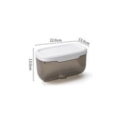 Flamenco Mystique Organizator za toaletni papir s polovicom, bel, plastičen, 21,5x13x13 cm