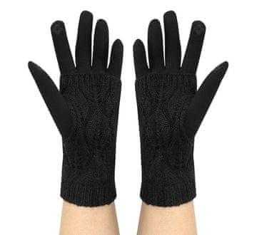 slomart TRIZAND usnjene rokavice z zaslonom na dotik R6413, črne