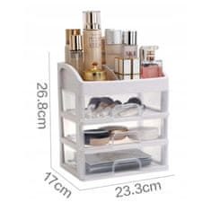 Flamenco Mystique Organizator za kozmetiko z izvlečnim predalom, plastika, 26,8 x 23,3 x 17 cm