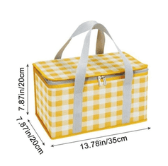 Camerazar Termo ovitek za živila LUNCH BOX karirast velik