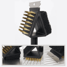 Camerazar Grillna krtača s bakrenimi nitmi in gobico 3v1