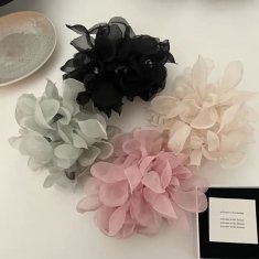Flamenco Mystique Velika tilasta mašna z biseri, večna sponka za lase, klips SP323M