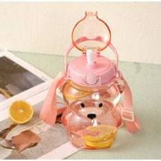 Flamenco Mystique Ružna steklenica za vodo z ročajem SWEET BEAR 1000 ML BD27