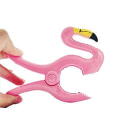 Flamenco Mystique Klip za brisače s flamingom, 11,5 cm za plažo, 2 kosi