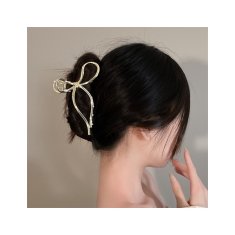 Flamenco Mystique Zlata metalna sponka za lase XL z pentljo SP328