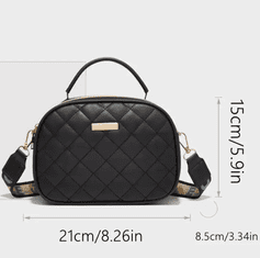 Camerazar Elegantna črna usnjena transportna torba z ročaji in šivi