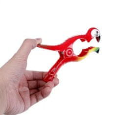 Flamenco Mystique Držalo za brisače 13 cm z papigojem KLP01, 2 kosi