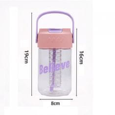 Flamenco Mystique BPA-free steklenica za vodo z košarico in slamico 600 ML Fortune BD22