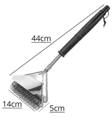 Camerazar Žaroodporna nerjaveča jeklena ščetka za žar 2 v 1