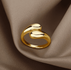 Camerazar Zlat prsten za kirurgijo 18 mm iz jekla 316L z robustno kapljico