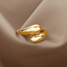 Camerazar Zlat prsten za kirurgijo 18 mm iz jekla 316L z robustno kapljico