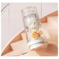 Flamenco Mystique Steklenica za vodo s slamico in ustnikom 550 ml BD29