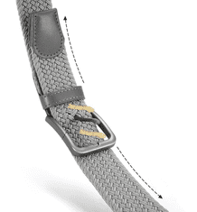 Camerazar Flexibilen eleganten močan pleten pas za hlače sivo