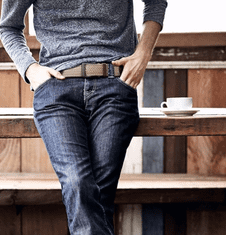 Camerazar Elastični pleteni pas za ženske in moške, primeren za hlače, trpežen in moderen