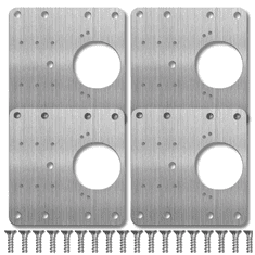 Camerazar Splet 4 ploščic za popravilo tečajev 9x9 cm za pohištvena vrata