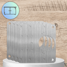 Camerazar Splet 4 ploščic za popravilo tečajev 9x9 cm za pohištvena vrata