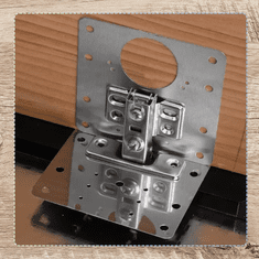 Camerazar Splet 4 ploščic za popravilo tečajev 9x9 cm za pohištvena vrata