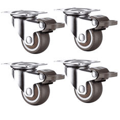 Camerazar Sklop 4 kolesa z gumene s zavornim mehanizmom