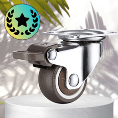 Camerazar Sklop 4 kolesa z gumene s zavornim mehanizmom